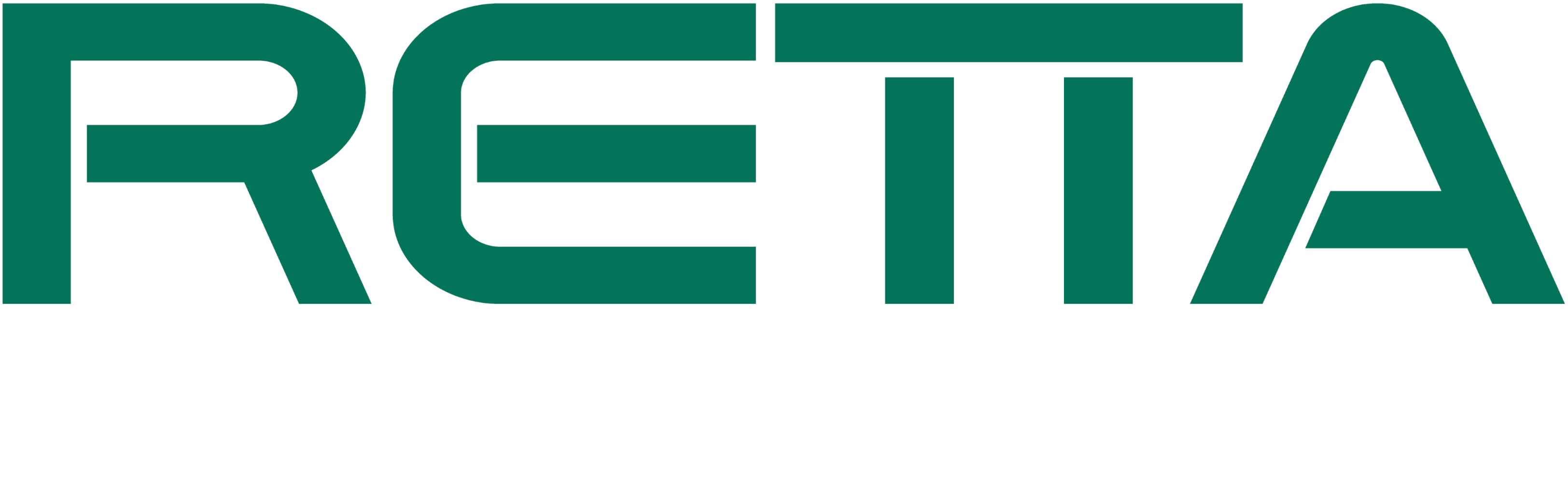 Logotipo da Retta com frase versão verde